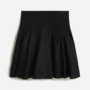 J. CREW Linen Mini Skirt - Black, Lined, Large